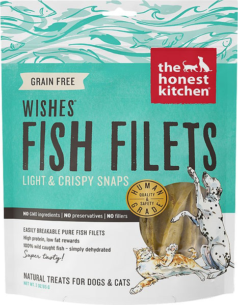 The Honest Kitchen Wishes Dehydrated White Fish Filets Dog Cat Treat Animal Crackers Miami