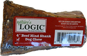 Nature's Logic 4 Inch Beef Hind Shank Dog Treat