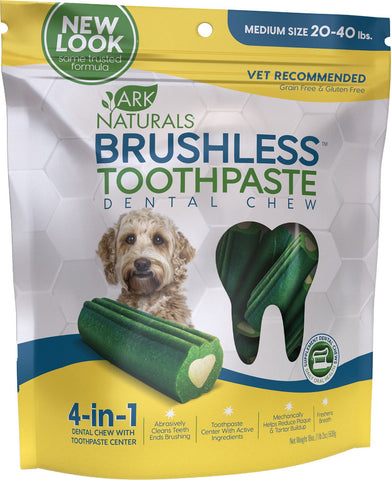 Ark Naturals Brushless Toothpaste Medium Dental Dog Chews
