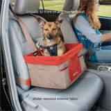 Kurgo Car Pet Booster Seat for Dogs or Cats | Front & Rear Dog Car Seat | Travel Carrier Carseat for Pets | Dog Seatbelt Tether | Helps with Canine Car Sickness