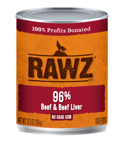 RAWZ DC 96% BEEF LIVER Canned Food 12.oz
