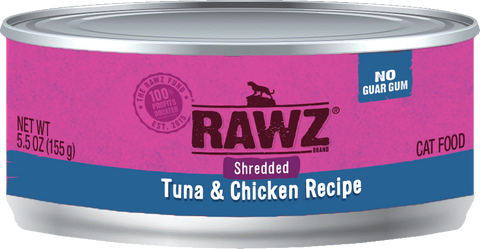 Rawz Shredded Tuna & Chicken Canned Food 5.5oz