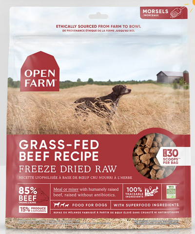 Open Farm Freeze Dried Grass-Fed Beef Raw Dog Food