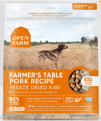 Open Farm Freeze Dried Farmer’s Table Pork Raw Dog Food