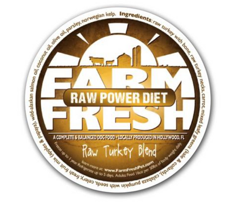 Farm Fresh Raw Turkey Dog Food