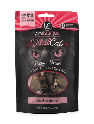 Vital Essentials Freeze-Dried Chicken Hearts Cat Treat