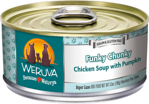Weruva Funky Chunky Chicken Soup Dog Food 5.5 oz