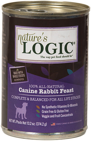 Nature's Logic Canned Rabbit Dog Food