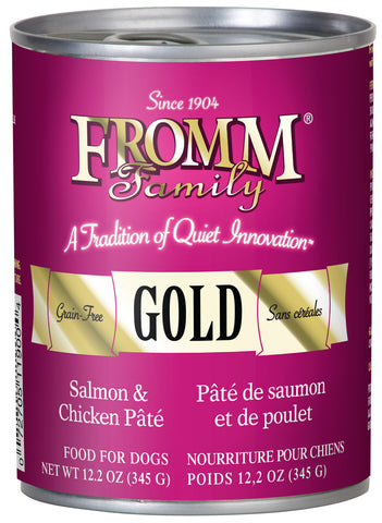 Fromm Gold Canned Salmon & Chicken Pate Dog Food