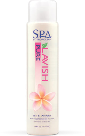 TROPICLEAN SPA LAVISH SHAMPOO PURE 16oz