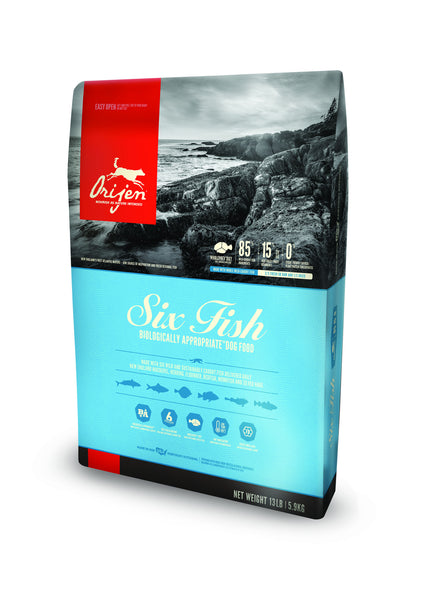 Six fish top dog treats